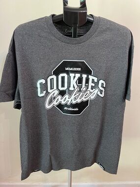 NWT Cookies Cultivators SS Tee in Charcoal Heather / Black